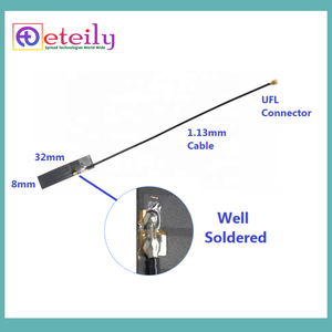 Antenne interne flexible ETEILY haute performance à profil bas 868 MHz, câble de 1,13 mm + connecteur UFL, modèle pour applications embarquées - Product Image 2