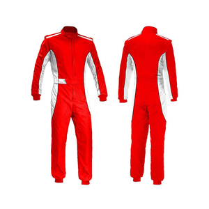 Men's Black <b>Red</b> Full Sleeve Racing Jumpsuit Color Blocked Breathable Polyester One Piece <b>Suit</b> for Auto Karting Motorsport - Product Image 5