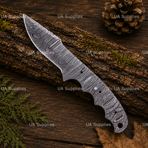 Hojas de Cuchillo de Acero de Damasco Hechas a Mano con Punta Caída, 0.5mm de Grosor, para Caza, Fabricación de Cuchillos Personalizados, Proyectos DIY, Fábrica OEM - Product Image 3