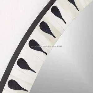 Espejo de pared con incrustaciones de hueso de lujo más vendido con diseño floral intrincado perfecto para pasillo disponible para suministro mundial - Product Image 3