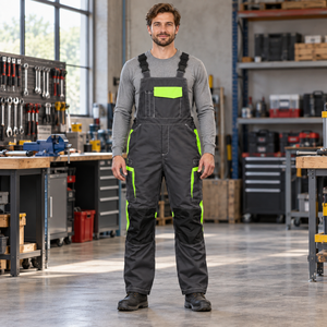 Salopette de travail multi-poches robuste avec genoux renforcés et bretelles réglables – Vêtement de travail durable pour la vente en gros - Product Image 5