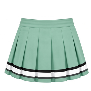 Mint <b>Green</b> Printed Cheer Uniform Set Short Sleeve Team Shirt <b>Pleated</b> <b>Skirt</b> Athletic Sportswear Training Practice Performance - Product Image 6