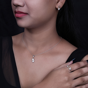 <b>Silver</b> Citrine Jewelry <b>Set</b> Earrings <b>Necklace</b> Ring Gift <b>Set</b> Bezel Setting Trendy Women's Fashionable Jewelry for Gift Occasions - Product Image 5