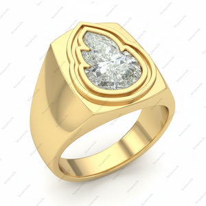 Authentic Original Luxury Flame Cut Diamond <b>Ring</b> – High End Bespoke <b>Solitaire</b> Engagement <b>Ring</b> Premium Fine Jewelry - Product Image 4