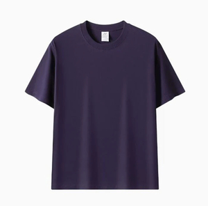 Camiseta de algodón verde sólido para hombre, manga corta, cuello redondo, corte regular, estilo casual, tejido jersey. - Product Image 5