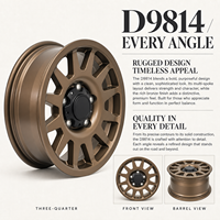Jantes forgées 10 rayons à bloc plat 18-22 pouces 6x139.7 5x114.3 5x120 Bronze Satiné avec enjoliveur central en aluminium 6061-T6 pour Pick-up, Véhicules Tout-terrain et Jeep