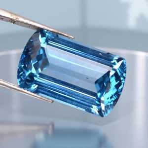 Topacio Azul Natural, Corte Octogonal, Gema Suelta, Piedra de Primera Calidad para Joyería - Product Image 2