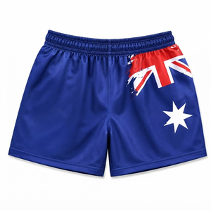 Shorts de sport pour hommes à séchage rapide, imprimés motif coucher de soleil serpent, taille élastique, poches, coupe classique, pour l'été - Product Image 5