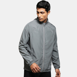 OEM Men's <b>Lightweight</b> Hooded Windbreaker <b>Jacket</b> Full-Zip Raglan <b>Running</b> Outdoor Sports Skin Coat Wholesale Custom Logo Bulk - Product Image 5