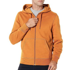Men's Winter Cotton <b>Fleece</b> 500 GSM Heavyweight Zip Up Hoodies New Style Design Your Own Premium Cotton Long Sleeve Hoodie Men - Product Image 3