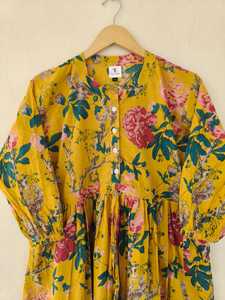100% Cotton Bohemian <b>Maxi</b> <b>Dress</b> for Women Fancy Floral Printed <b>Dress</b> Fit & Flare <b>Maxi</b> <b>Dress</b> Bulk India Export at Low Price - Product Image 5