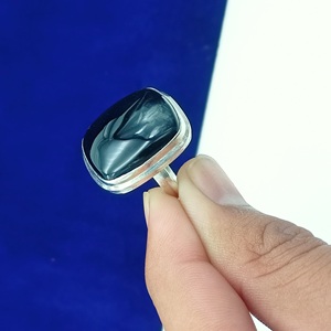 แหวนออนิกซ์สีดำ แหวนพลอยทำมือสไตล์คลาสสิก เครื่องประดับมินิมอล ไอเดียของขวัญสุดพิเศษ - Product Image 3