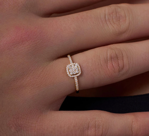 Classic 14KT Gold Natural Vintage Brilliant Cut Filled Diamond IGI Certified Engagement Wedding <b>Ring</b> Fine Jewelry Gift Women - Product Image 6