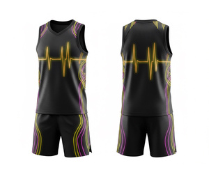 Tenue de basketball personnalisée OEM, sublimation intégrale, maillot et short de sport pour hommes, femmes et jeunes. - Product Image 5