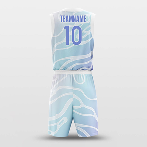 Uniforme de Baloncesto Sublimado Personalizado, Unisex, Sin Mangas, Cuello en V, Absorbe la Humedad, Estampado Geométrico, para Todas las Temporadas, Ajuste para Adultos - Product Image 3