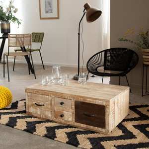 Mesa de centro de madera de mango Vandana Aston Radiant - Product Image 3