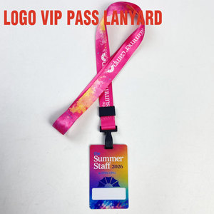 Custom VIP Pass <b>Lanyard</b> with Logo <b>Polyester</b> Sublimation Neck Strap for Concert Festival Event Conference OEM Manufacturer - Product Image 1