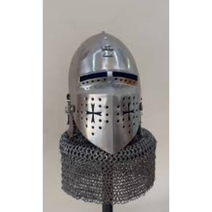 Casco de Caballero de Acero para Disfraz de Halloween, Feria Renacentista y Equipo LARP Listo para la Batalla - Product Image 3