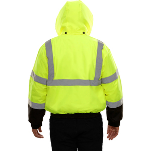 High Quality <b>Reflective</b> Water Proof ANSI Class 1 Safety Workwear Zipper Hoodie <b>Jackets</b> <b>Men</b> Security Long Sleeve Construction - Product Image 2