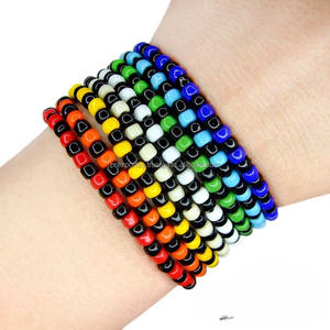 Set de Pulseras de Cuentas con Letras del Alfabeto, Hechas a Mano, con Nombre Personalizado, Inicial, Pulsera de Amistad de Lujo, Regalo Unisex - Product Image 3