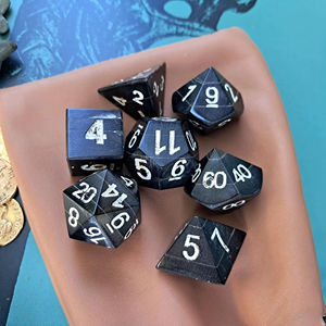 Dés en os polyédriques multi-usages de la série Adventure pour jeux de rôle professionnels D&D, accessoire de jeu en gros - Product Image 1