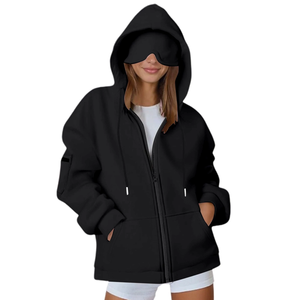 Women Airplane Graphic Hoodie Oversized Fleece Pullover Aviation Streetwear Casual Winter <b>Sweatshirt</b> 100% Cotton Front Logo - Product Image 4