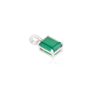 Venta al por mayor de colgantes de plata de ley 925 con ónix verde, joyería fina con una sola piedra para uso diario de mujeres. - Product Image 3