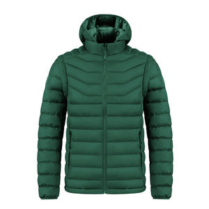 Professional Wholesale New Customized Lightweight Hooded Coated Waterproof Windproof Winter Puffer Jacket <b>Men</b> Plus Size - Product Image 1