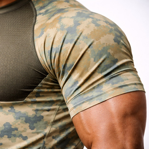 2026 New Custom Printed Lightweight Breathable <b>Compression</b> <b>Shirt</b> <b>Men</b> Performance Gym Wear Moisture Wicking Athletic Base Layer - Product Image 5