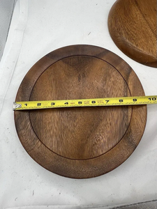 Juego de 4 Platos de Madera Auténtica de Filipinas de 9.75 Pulgadas, Platos de Madera para la Cena - Product Image 3