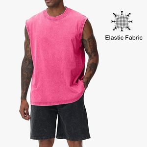 Débardeurs Homme Personnalisés à Logo Brodé Respirants Coupe Musclée Unie Sans Manches pour Entraînement en Mélange Polyester/Coton – Prix Usine - Product Image 3