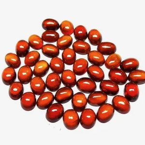 อัญมณีทรงรีทรงหลวมโกเมนเฮสโซไนท์สีแดงธรรมชาติขนาด3X5มม. ผลิตตามสั่งจากผู้จำหน่ายอินเดียที่ผ่านการตรวจสอบแล้ว - Product Image 2