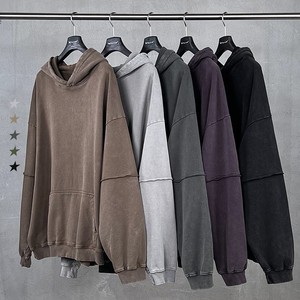 Sudadera con Capucha Oversize para Hombre, Estilo Vintage Lavado al Ácido, Manga Larga, Corte Holgado, Estilo Casual Urbano para Hombre - Product Image 5