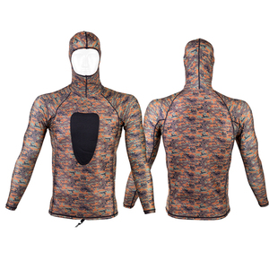 Camiseta de Manga Larga Unisex para Artes Marciales Mixtas (MMA) con Capucha, Estampado de Camuflaje, Transpirable, de Secado Rápido, Spandex, Poliéster, Natación, Alta Calidad - Product Image 5