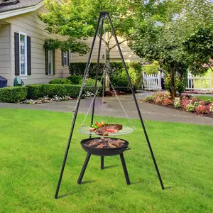 Contemporary Handmade <b>Fire</b> Bowl For Luxury Outdoor Living Garden Heating And Patio ComfortPortable Steel <b>Fire</b> Pit BBQ - Product Image 3