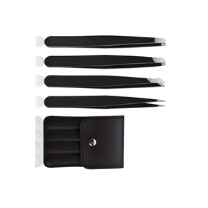 Juego de Pinzas de Precisión de Acero Inoxidable para Extensión de Pestañas, Modelado de Cejas, Aplicación de Maquillaje y Cuidado de la Belleza - Product Image 4