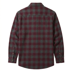เสื้อเชิ้ตผ้าฝ้ายโพลีเอสเตอร์ลายสก๊อตสำหรับผู้ชายแขนยาวทรงเข้ารูปลำลองเสื้อเชิ้ตติดกระดุมป้องกันการเกิดขุยน้ำหนักเบาสวมใส่ในฤดูร้อน - Product Image 2
