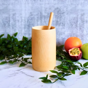 Tazas de Viaje de Bambú Ecológicas y Naturales para Té y Café con Pajitas, Bio Orgánicas, Hechas en Vietnam - Product Image 3