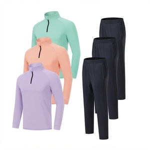 Conjunto Deportivo de Dos Piezas para Hombre, Camiseta y Pantalones Transpirables y Ecológicos con Cierre de 1/4, Ropa de Gimnasio, Informal, para Fitness - Product Image 5