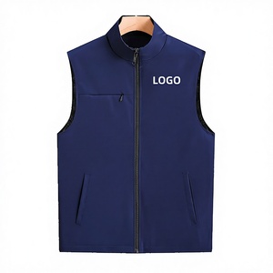 Mens Sleeveless Fleece Vest Waterproof Winter Warm Outdoor <b>Jacket</b> Custom Logo Canvas Hiking Golf Bodywarmer Wholesale - Product Image 2