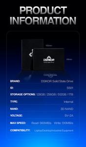 Haute vitesse 2.5 pouces SATA 3.0 1 to/2 to disque SSD interne pour ordinateur portable 500-600 mo/s vitesse de lecture/écriture coque en alliage d'aluminium - Product Image 6