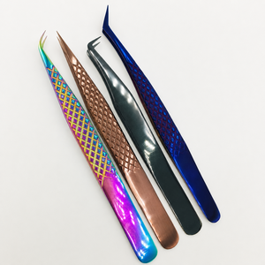 Pinces à cils en acier inoxydable de qualité supérieure personnalisées avec pointe inclinée, durables et écologiques, outils professionnels pour sourcils - Product Image 5