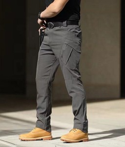 Pantalon cargo décontracté pour homme, taille haute, coupe droite ample, en coton 100% écologique à séchage rapide, idéal pour l'automne - Product Image 6