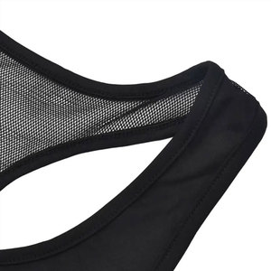 Débardeur noir en tricot pour femme, col rond, respirant, uni, coupe décontractée, longueur normale, 100 % polyester - Product Image 2