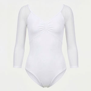 Girl Rhythmic Long Sleeve <b>Sexy</b> Printed Sports Women Custom Design Training Dancewear Cheerleading <b>Leotards</b> Customized Colors OEM - Product Image 3