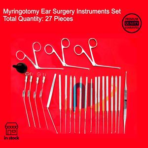 Juego de Miringotomía Quirúrgica ENT de 27 Piezas, Acero Inoxidable Sólido, Aprobado por CE, Autoclavable, Reutilizable, de la Mejor Calidad para Cirugía del Oído Medio - Product Image 4