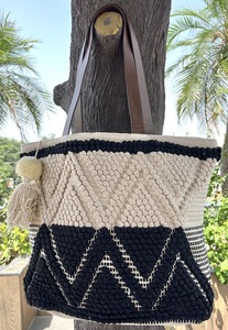 Sac fourre-tout bohème en jute uni pour femme, ouvert en dessus, fait main, écologique, pour voyage et plage, capacité jusqu'à 1L - Product Image 5