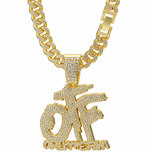 Colgante de Letra con Moissanita 'Ice Out' Chapado en Oro, Estilo Hip Hop, para Hombre, Personalizado, con Microincrustaciones de Diamantes de Corte Brillante Redondo - Product Image 5