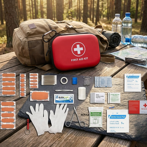 Botiquín <span class=keywords><strong>de</strong></span> Primeros Auxilios Pequeño <span class=keywords><strong>de</strong></span> 114 Piezas, Estuche Rígido Impermeable, Kit Médico para Viajes, Hogar, Auto, Camping, Emergencias y Supervivencia - Product Image 1