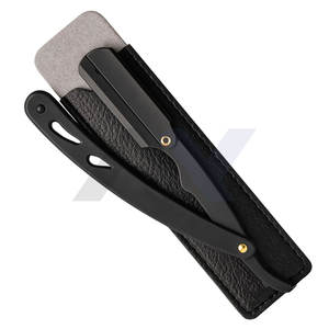 มีดโกนหนวดตรงสำหรับผู้ชาย สแตนเลสสีดำ สำหรับช่างตัดผม ยี่ห้อ OEM ราคาขายส่งจากโรงงาน - Product Image 2